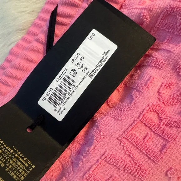 Versace Pink Logo-Terry High Waist Shorts - Picture 4 of 7